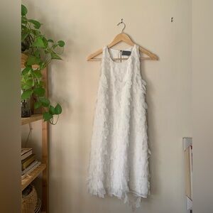 Sunday in Brooklyn // White Petal Shift Dress (NWT-FLAW)